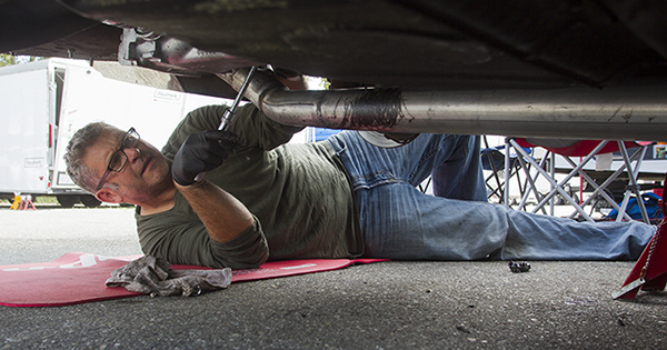 UNDER THE CAR